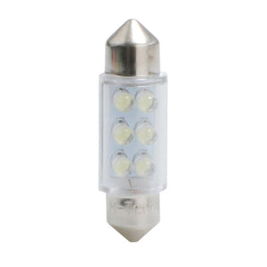 Ampoules led x2 navette c5W 36mm blanc 12V 0,48W - PLANET LINE