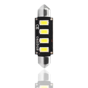 Ampoules led x2 c5W 41mm 4led smd5730 42mm canbus blanc 12V 2,3W - PLANET LINE