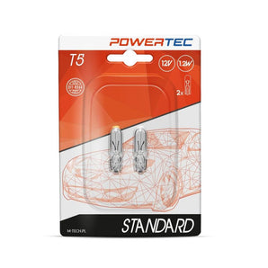 2 ampoules W2x4.6d t5 12V 1.2W - POWERTEC