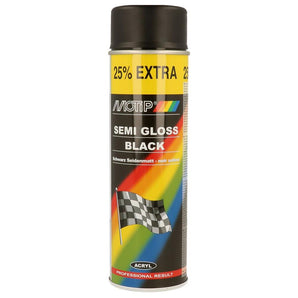 PEINTURE NOIRE SATINE AEROSOL 500ML MOTIP