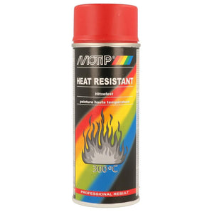 PEINTURE HAUTE TEMPERATURE 300°C ROUGE AEROSOL 400ML MOTIP