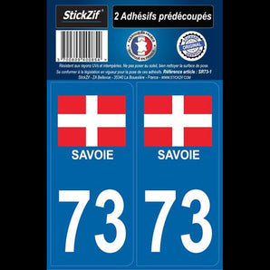 Adhésifs région département 73 savoie x2 - STICKZIF