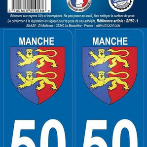 Adhésifs région département 50 manche x2 - STICKZIF