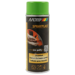 PEINTURE PELABLE ESLASTOMERE SPRAYPLAST VERT BRILLANT AEROSOL 400ML MOTIP