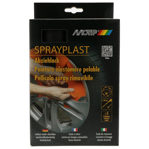 KIT PEINTURE PELABLE ESLASTOMERE NOIR MAT 2X 400ML MOTIP