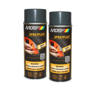 KIT PEINTURE PELABLE ESLASTOMERE CARBONE BRILLANT 2X 400ML MOTIP