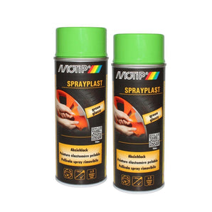 KIT PEINTURE PELABLE ESLASTOMERE VERT BRILLANT 2X 400ML MOTIP