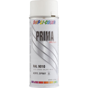 Peinture prima RAL9010 blanc pur brillant - DUPLI COLOR 400 mL