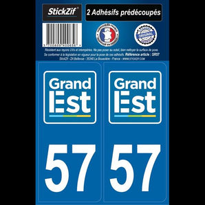 Adhésifs région département 57 grand est x2 - STICKZIF