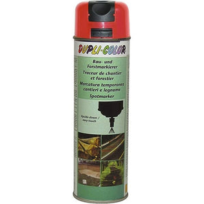 PEINTURE POUR MARQUAGE DE CHANTIER ROUGE DUPLI COLOR 500 ML