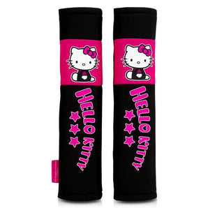 Fourreaux de ceinture noir/rose star x2 - HELLO KITTY