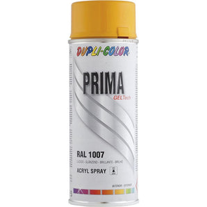 PEINTURE PRIMA RAL 1007 JAUNE CHROME BRILLANT 400ML DUPLI COLOR