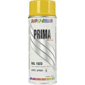 PEINTURE PRIMA RAL 1023 JAUNE TRAFIC BRILLANT 400ML DUPLI COLOR