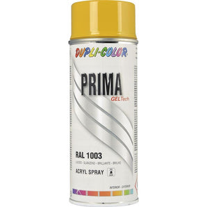 PEINTURE PRIMA RAL 1003 JAUNE SIGNAL  BRILLANT 400ML DUPLI COLOR