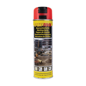 Traceur de chantier tp rouge fluo - MOTIP 500 mL