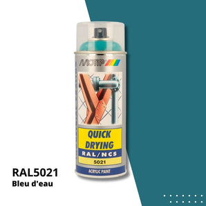 Bombe peinture aérosol acrylique Bleu de sécurité RAL 5005 brillant - DUPLI COLOR 400 mL