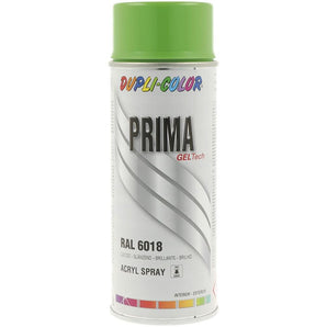 PEINTURE PRIMA RAL 6018 VERT JAUNE  BRILLANT 400ML DUPLI COLOR