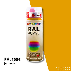 Bombe peinture aérosol acrylique Jaune or RAL1004 - MOTIP 400 mL