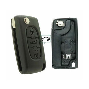 COQUE CLE SANS LAME ADAPTABLE POUR PEUGEOT CE0536 3 BOUTONS BLISTER