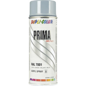 Peinture prima RAL7001 gris argent brillant - DUPLI COLOR 400 mL