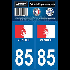 Adhésifs région département 85 vendee x2 - STICKZIF