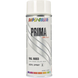 Peinture prima RAL9003 blanc signal brillant - DUPLI COLOR 400 mL