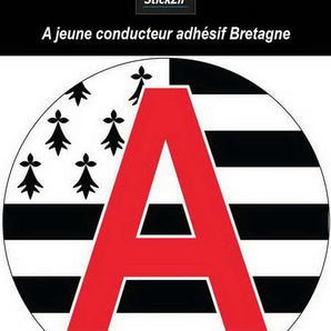 Disque a Adhésif jeune conducteur bretagne x1 - STICKZIF