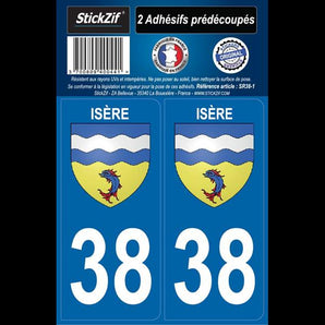 Adhésifs région département 38 isere x2 - STICKZIF