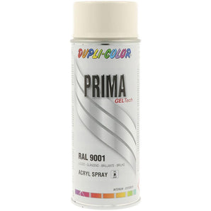 Peinture prima RAL9001 blanc crème brillant - DUPLI COLOR 400 mL