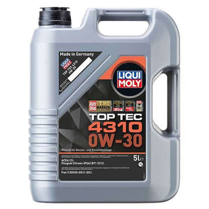 Huile moteur top tec 4310 0W30 - LIQUI MOLY 5L