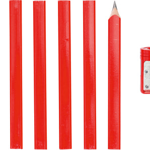 Crayons de menuisier | 175 mm | avec taille-crayon | 7 pièces - DIY