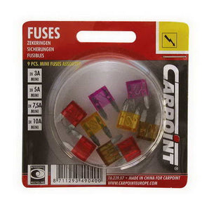 Mini fusibles assortis x9 - CARPOINT