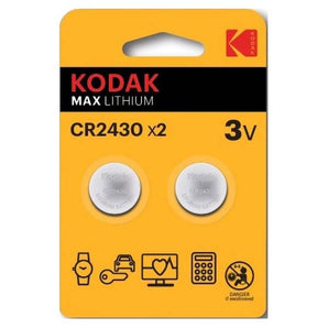 Piles BOUTON MAX Lithium CR2430 pack de 2  - KODAK 2 pièces