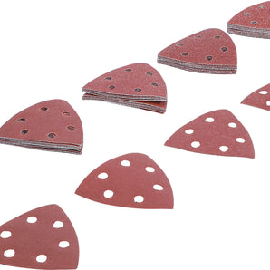 Jeu de feuilles abrasives pour ponceuse triangulaire | 95 x 95 mm | Cal. 40 - 180 | 50 pièces - DIY