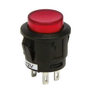 INTERRUPTEUR A PRESSION ROUGE 20A 12V - CARPOINT - SNQR MOTORS