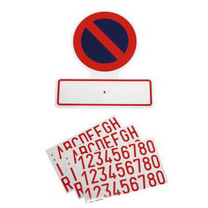 Plaque stationnement interdit avec caractères adhésifs - CARPOINT