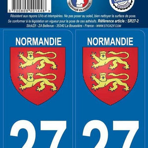 Adhésifs région département 27 normandie x2 - STICKZIF