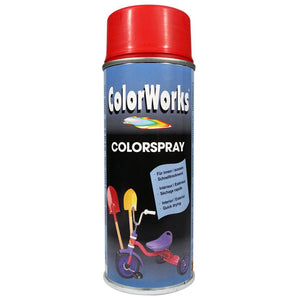 Peinture loisir RAL3000 Rouge feu brillant - COLORWORKS 400 mL